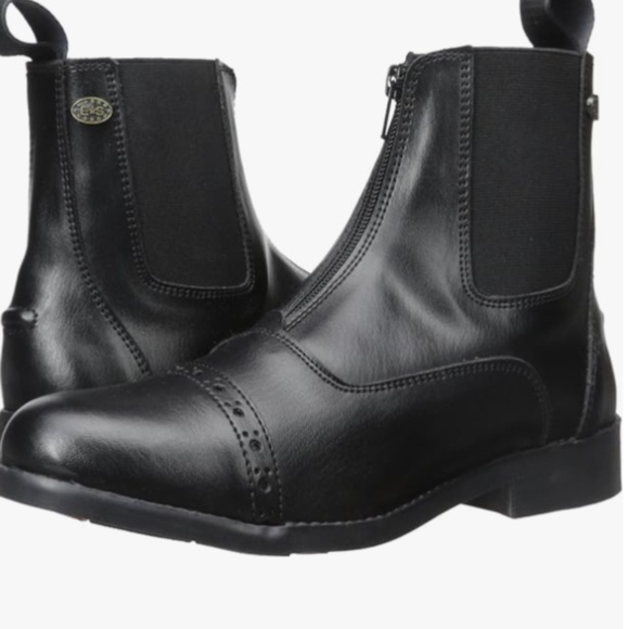 Black Leather Ankle Boots - Picture 5 of 6